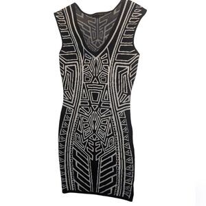 Jealous Tomato black and white bodycon dress size small